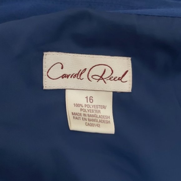 CARROLL REED | Women's Suede-Like Blazer Blue Size 16 - Picture 6 of 6
